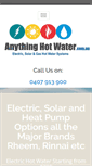 Mobile Screenshot of anythinghotwater.com.au
